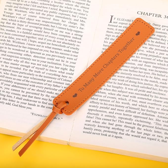 Wedding Leather Bookmark Gifts for Women Men 3rd Anniversary Valentines Day Bookmark Gifts for Him Her Wife Husband Birthday Gifts for Best Friend Bride Groom Women Book Marks for Booklover