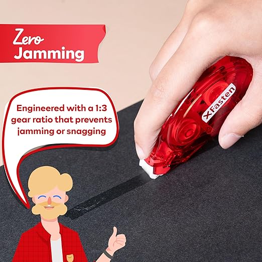 XFasten Adhesive Roller for Scrapbooking, 8mm x 30ft 8-Pack Double Sided Glue Tape Roller, Scrapbook Supplies for Adults, Photo Tape for Scrapbooking