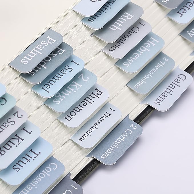 Mr. Pen- Bible Tabs, 75 Tabs, Laminated Bible Tabs for Women and Men, Bible Tabs for Study Bible, Bible Index Tabs, Bible Book Tabs, Bible Labels Tabs, Mr Pen Bible Tabs