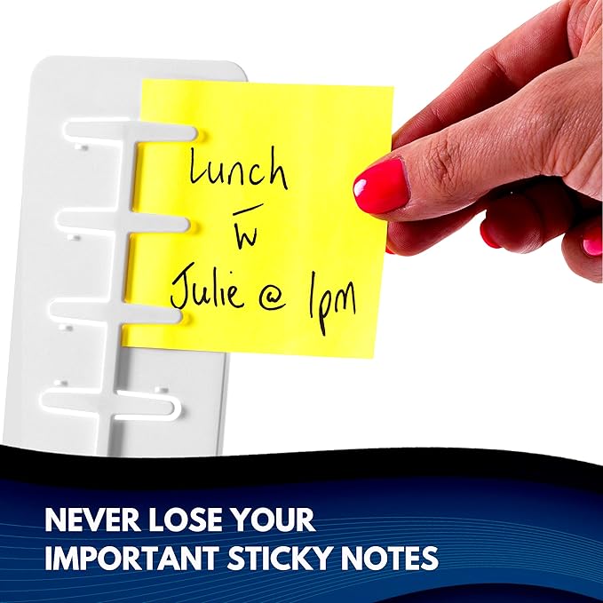 Note Tower Desktop Pro Dual Document Holder for Typing | Compact 2 Page Paper Holder Stand for Desk | Document Stand Holds Copy Paper, Photos & Post Notes | Dispenser includes 3x3 Sticky Notes | White