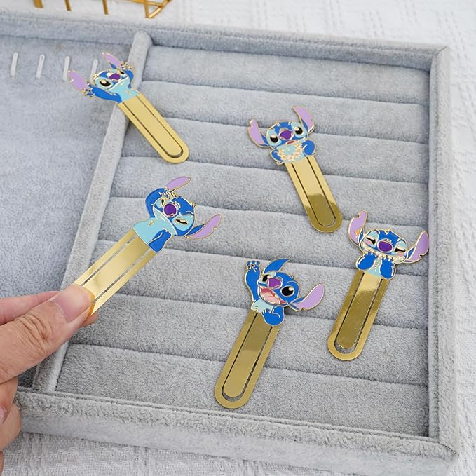 5PCS Metal Book Markers Cute Cartoon Bookmarks Page Markers Set Page Clips Book Marks Gift for Students Teachers School Home Office Supplies (BM-Sdz A)