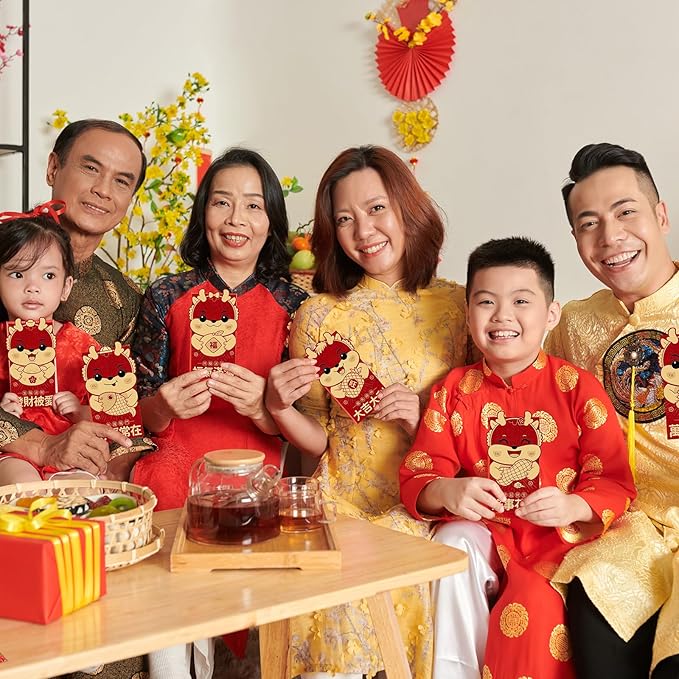 36 Pcs Chinese Dragon Red Envelopes 2024 Lunar New Year Money Envelopes Hong Bao Red Pocket Envelope for Money Year of the Dragon 2024 Gifts for Spring Festival Wedding Birthday