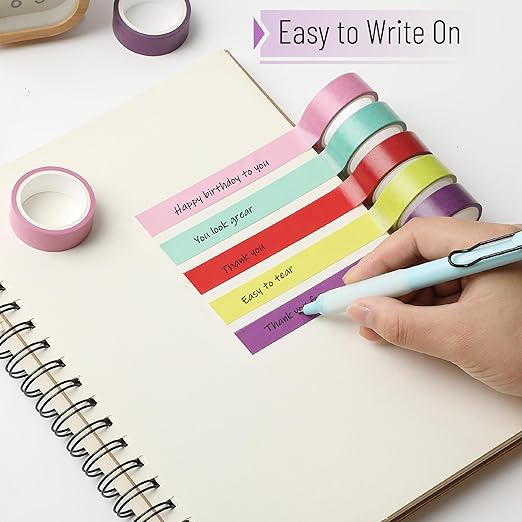 Mr. Pen- Washi Tape Set, 10 Rolls, Tropical Twirl, Decorative Tape, Washi Tapes, Scrapbook Tape, Scrapbook Washi Tape for Journaling, Craft Tape, Washy Tape, Washy-Tape, Cute Washi Tape