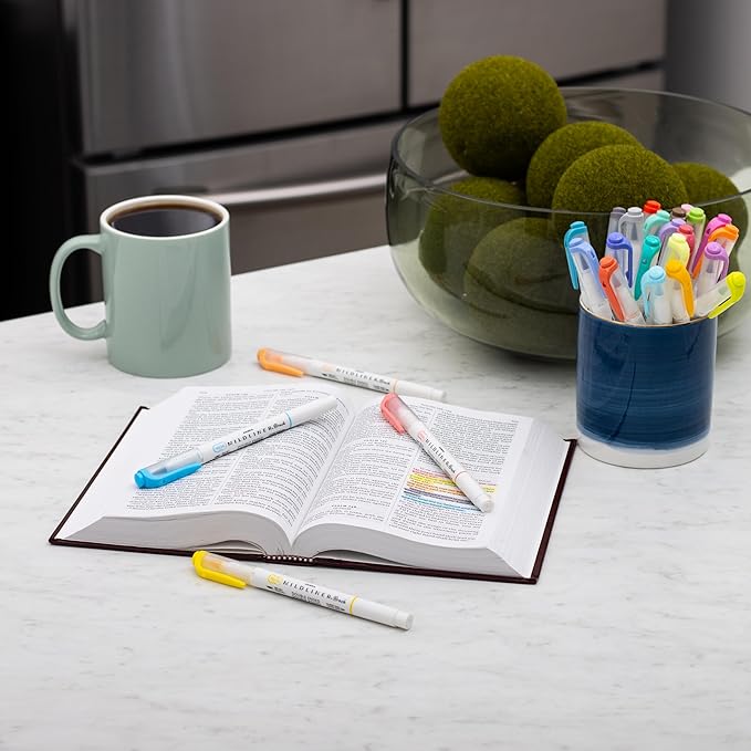 Zebra Pen Mildliner Double Ended Brush Pen, Brush and Point Tips, Assorted Ink Colors, 25-Pack, Multicolor (79125)