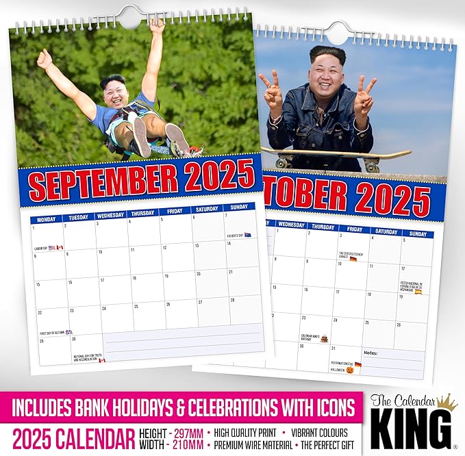 // Kim Jong-Fun - 2025 Wall Calendar - A4 Size (210mm x 297mm)