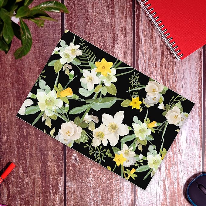 200 Count - 6x9 inch Poly Mailer Mailing Shipping Black Flower Envelope Package Bags-Self Seal…