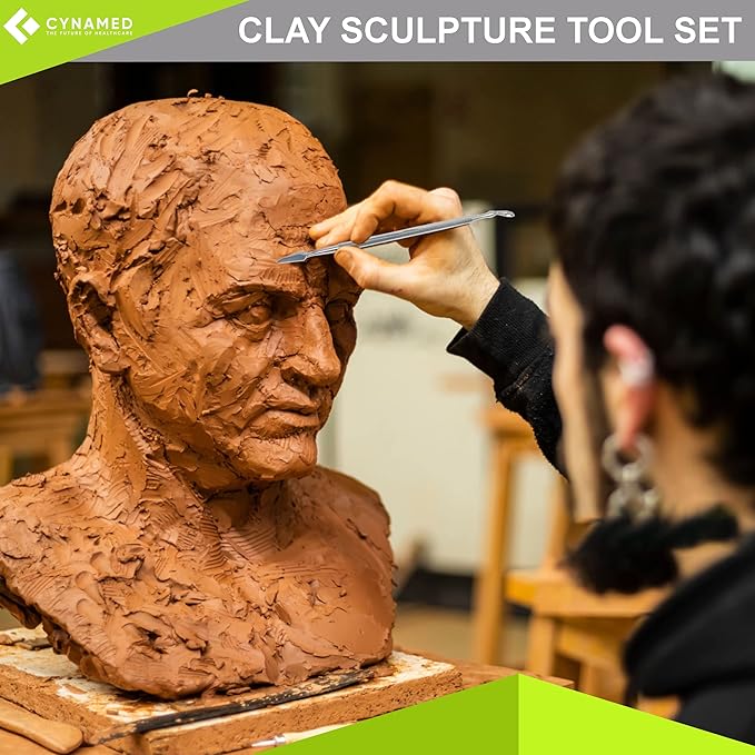 CYNAMED Stainless Steel Spatula Wax & Clay Sculpting Tool Carver Set (7PK)