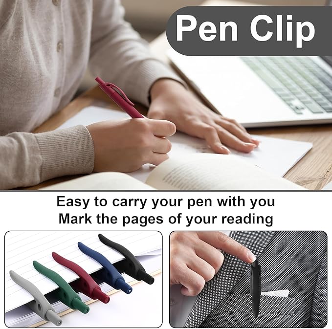 100 Pack Black Pens Bulk Retractable No Bleed Click Black Ink Smooth Writing Ballpoint Pens for School Office Supplies, 1.0mm