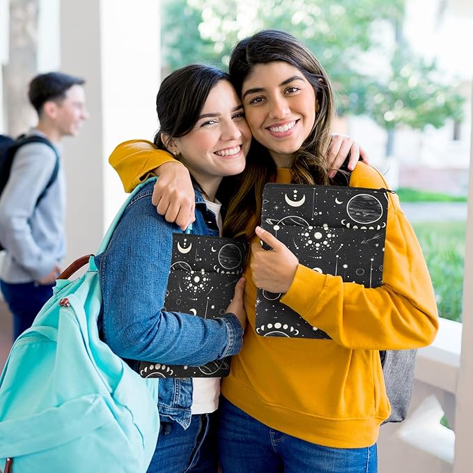 Book Sleeve Book Covers Book Protector Floral Printed with Zipper Washable Fabric for Teen Adult Book Lover Teacher Student(Medium,11 X 8.7 Inch)