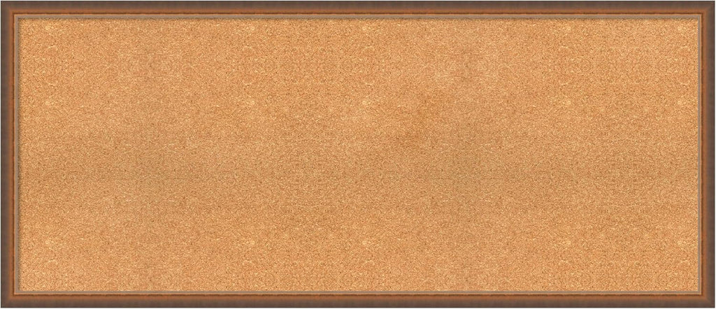 Amanti Art Natural Cork Board for Wall, 24x56 Vision Board with Bronze Frame, Oversize Corkboard Office Decor for Home Organization, Modern Corkboard Pinboard to Display Items for Home Organization