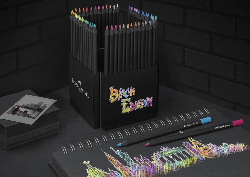 Faber-Castell Black Edition Colored Pencils: 50 Classic