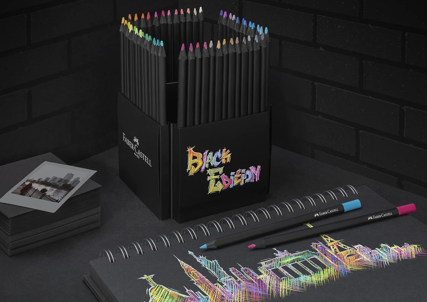 Faber-Castell Black Edition Colored Pencils: 50 Classic