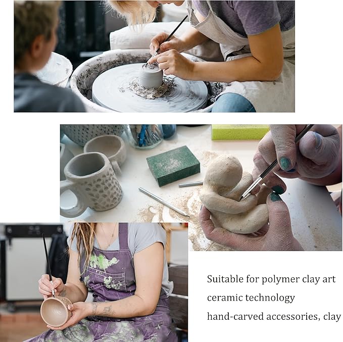 Professional Silicone Rubber Tip Paint Pens Brushes，5pcs Silicone Paint Brush，Silicon Color Shapers Brushes，Rubber Paint Brush，Silicone Artist Brushes，Flexible Clay Sculpture Tools （Size 4）