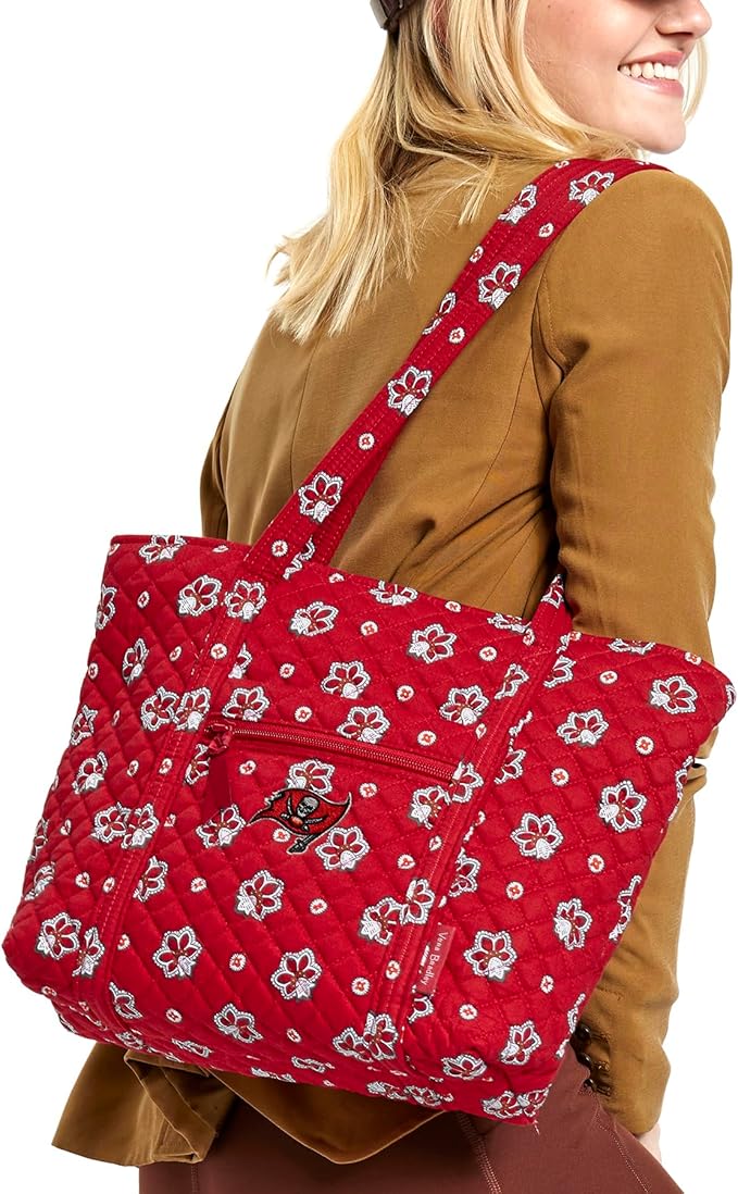 Vera Bradley Women's Cotton NFL Small Vera Tote Bag (Multiple Teams Available)