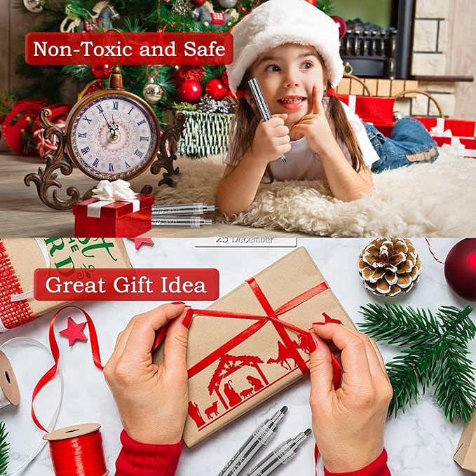 SFAIH Black Paint Markers Paint Pens - 4 Pack 2-3MM Medium Tip Acrylic Markers for Rock Painting, Wood, Metal, Fabric, Plastic, Canvas, Glass, Ceramic, Diy Crafts, Drawing, Tire