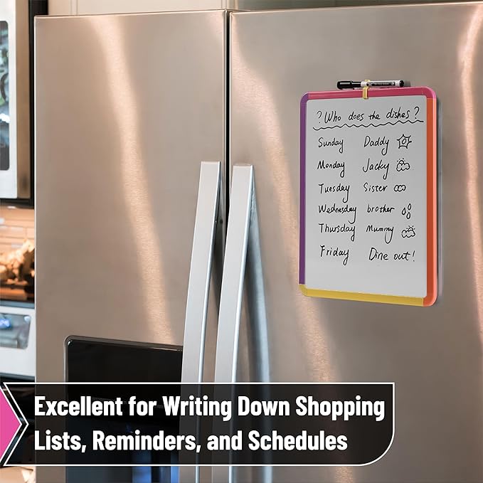 Mr. Pen- Dry Erase Board, 14” x 11” with a Black Dry Erase Marker, Colorful Frame, Small White Board, White Board for Kids, White Board for Students, Small Dry Erase Board, Mini White Board