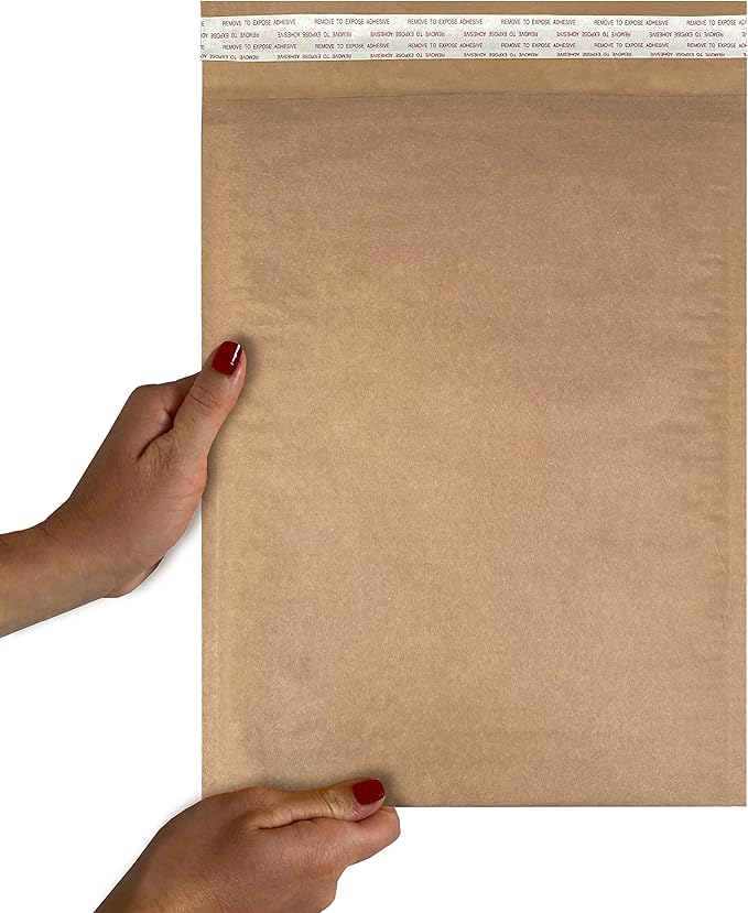 Honeycomb paper padded envelope sealable mailers (100, #5-10.5" x 15")