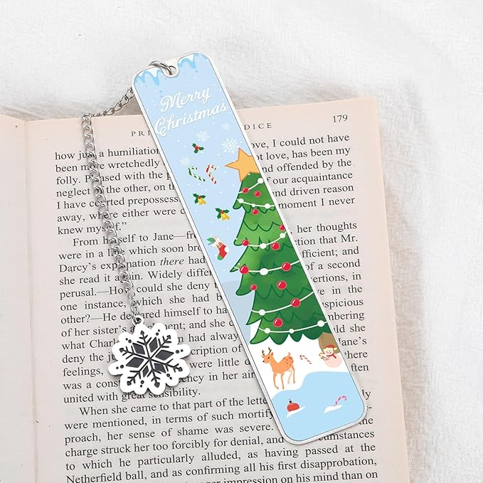 Stocking Stuffers for Kids, Christmas Bookmarks for Girls Boys, Book Lovers Gifts for Kids, Book Marks for Reading Kids, White Elephant Gifts, Secret Santa Gifts, Reading Accessories, Book Accessories