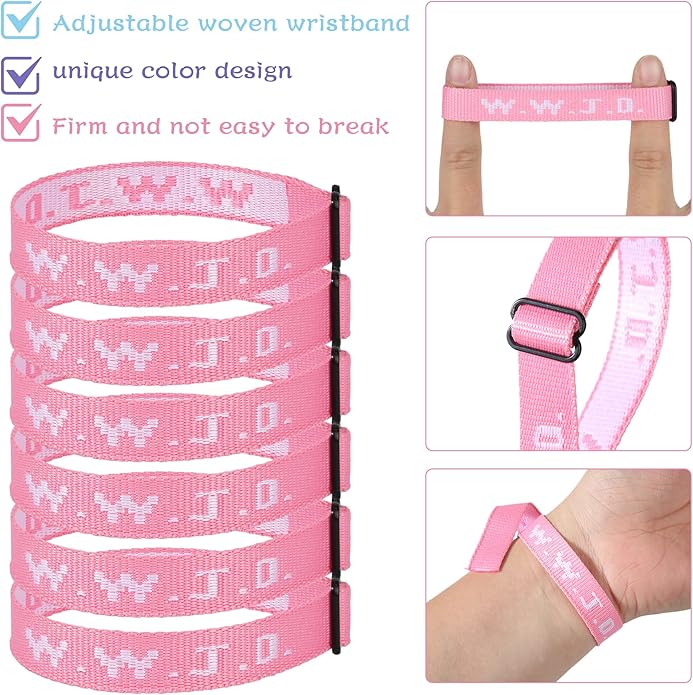 6PCS WWJD Bracelet for Women Men, Christian Gifts Wristbands, WWJD Rubber Bracelets - What Would Jesus Do Silicone Bracelet