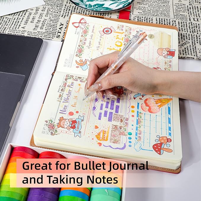 Glitter Gel Pens, 16 Assorted Colors Sparkle Gel Glitter Pens, 0.7mm Fine Tip Retractable Colored Glitter Pens for Adults Journaling Coloring Drawing Doodling (16 COLORS)…