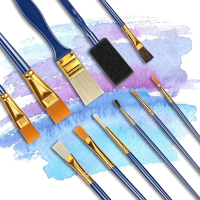 Painting Brushes, 25 All Purpose Paint Brushes Bulk Painting Brushes for Kids, Craft Paint Brushes for Acrylic Painting Oil Watercolor Gouache