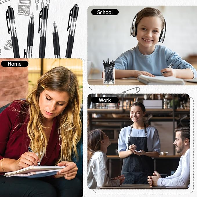 Mini Ballpoint Pens Small Pocket 1.0mm Black Ink Pens Short Pen for Badge Office School Teacher Classroom Student Gifts