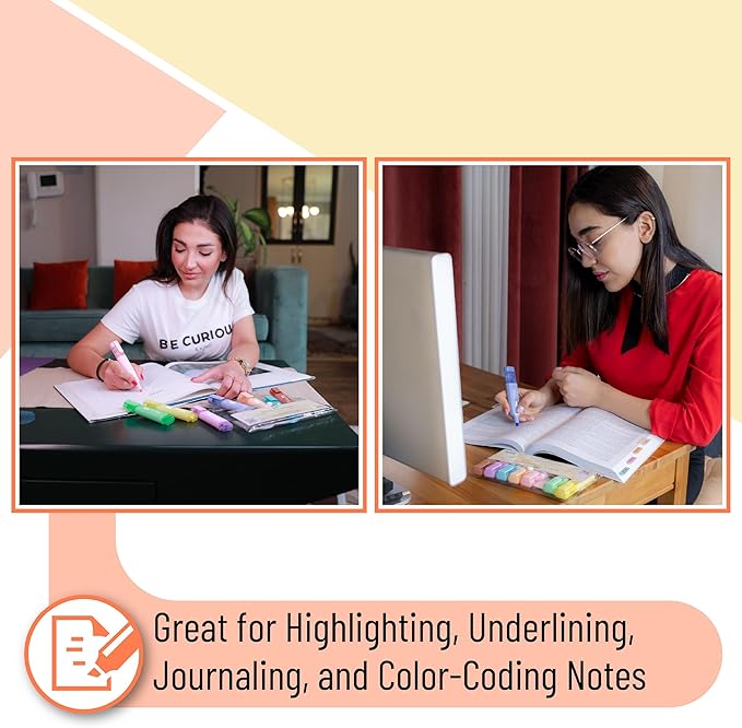 Mr. Pen- Pastel Highlighter, 8 pcs, Tank Style, Chisel Tip, Cute No Bleed Bible Highlighter, School Supplies