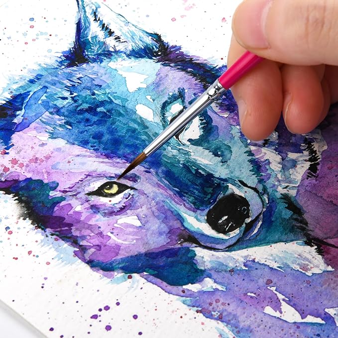 Kolinsky Brush, Golden Maple Miniature Sable Paint Brushes Professional Artist Brush Set, Kolinsky Fine Detail Brushes for Model, 40k, Fingure, Watercolor, Acrylic, and Miniature Painting