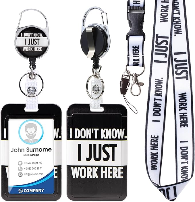 Lanyards for ID Badges Cute Id Badge Holder with Lanyard Retractable Badge Reel Clip Funny Name Tags Keychain for Teacher Doctor Student Women Men Nurse Accessories for Work
