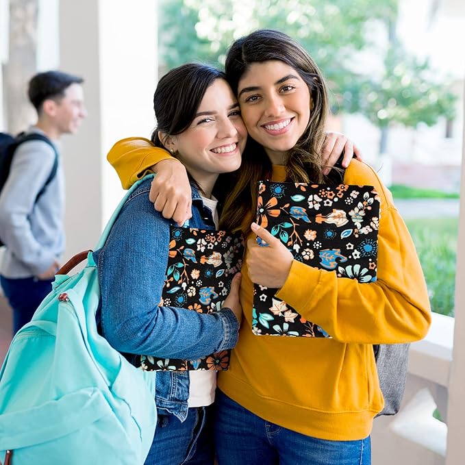 Book Sleeve Book Covers Book Protector Floral Printed with Zipper Washable Fabric for Teen Adult Book Lover Teacher Student(Medium,11 X 8.7 Inch)…