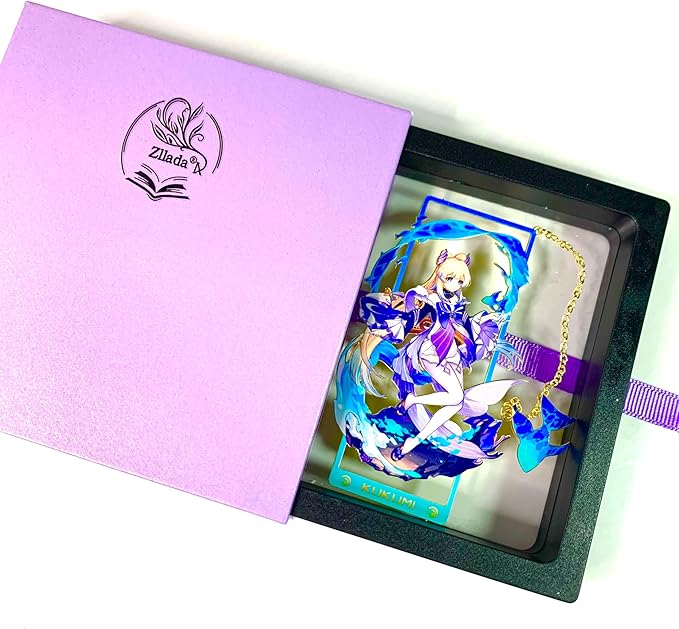 Metal Bookmarks - Genshin Impact Kokomi Brass Bookmarks with 3D Display Box - Perfect Birthday Gifts for Book Lovers