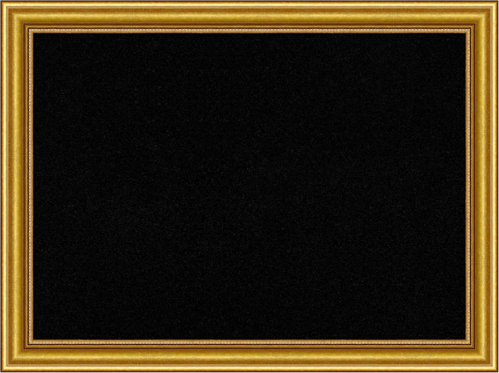 Amanti Art Black Cork Board for Wall, 24x32 Vision Board with Gold Wood Frame, Medium Corkboard Office Decor for Home Organization, Traditional Corkboard Pinboard to display items for home