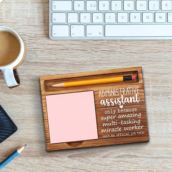Administrative Assistant Gifts, Administrative Assistant Appreciation Gifts, Thank You Administrative Assistant Gift, Funny Admin Assistant Gifts Office Self-Stick Note Pad Holders GSH2