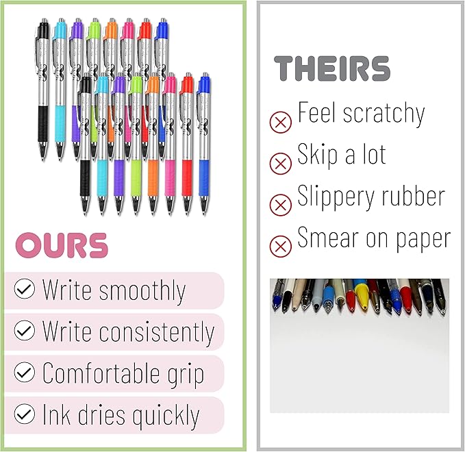 Mr. Bible Colored Pens - 16 Pack, Fine Point, No Bleed Through for Journaling & Planning