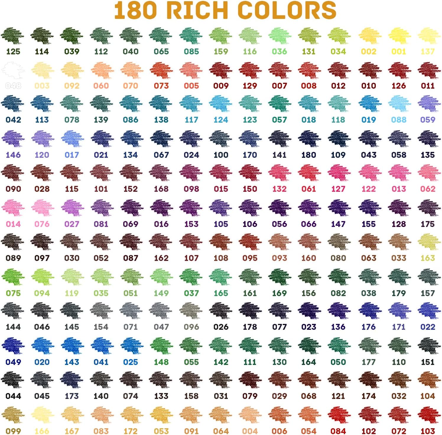 LBW Colored Pencils Oil Pencils Soft Core Color Pencil Set Ideal for Adult Coloring Books Kids Artists Beginners (180)