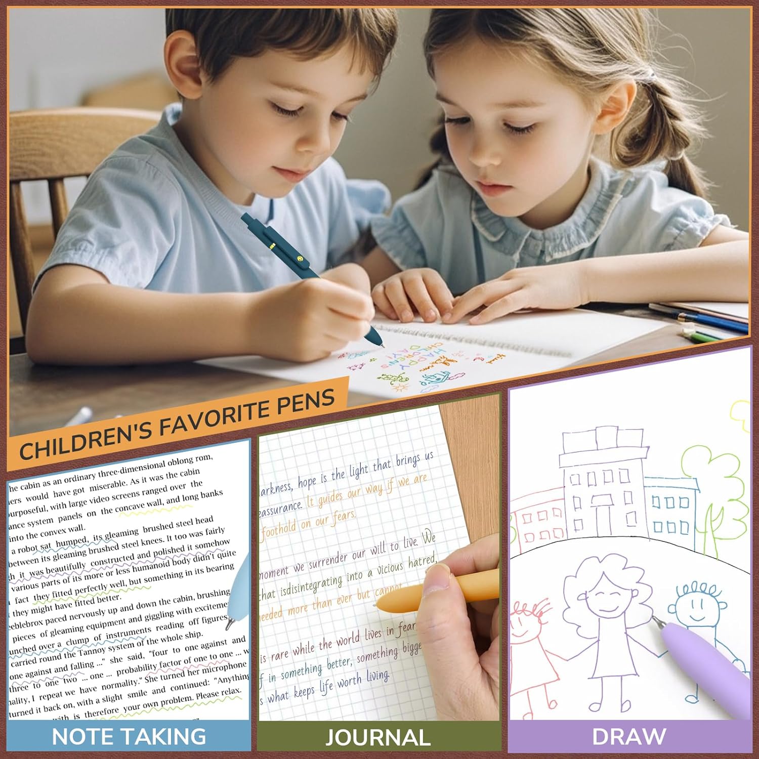 Colored Pens, 12 Pcs Colorful Pens Fine Point Smooth Writing Pen, 0.5mm Colored Ink Gel Pen for Journaling Note Taking, School Supplies Gifts for Women (12 Pcs Gold Vibrant and Vintage)