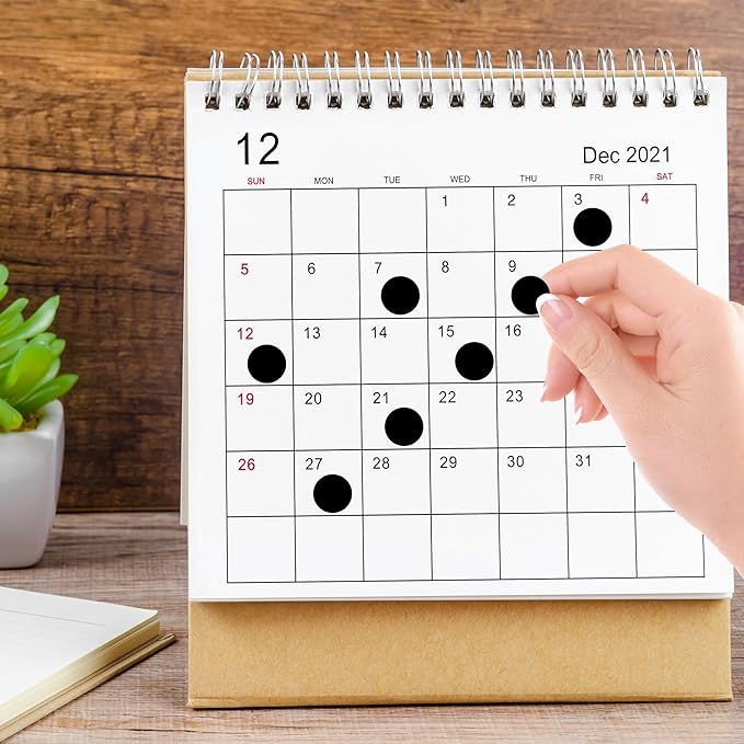 PARLAIM 10 Rolls 3/4" Dot Stickers, 10000 Pack Round Color-Code Circle Labels, Black Sticker for Color Coding