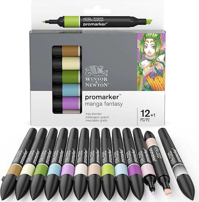 Winsor & Newton Promarker, Set of 12, Manga Fantasy