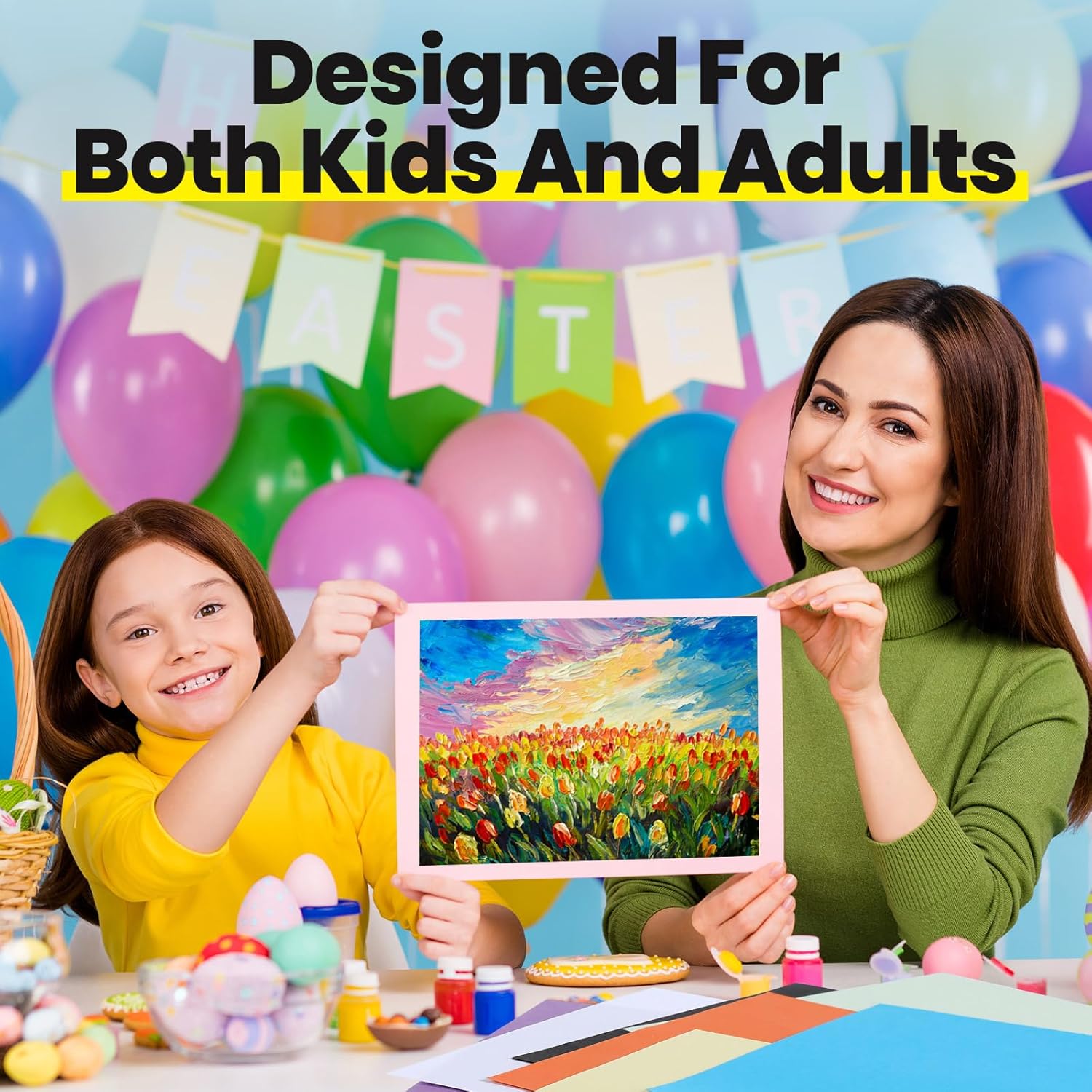 Harloon 500 Sheets Construction Paper Bulk Heavyweight A4 Size Thick Construction Paper Cardstock for DIY Craft Supplies(120 Gsm, 250 Gsm,Multi Colors)