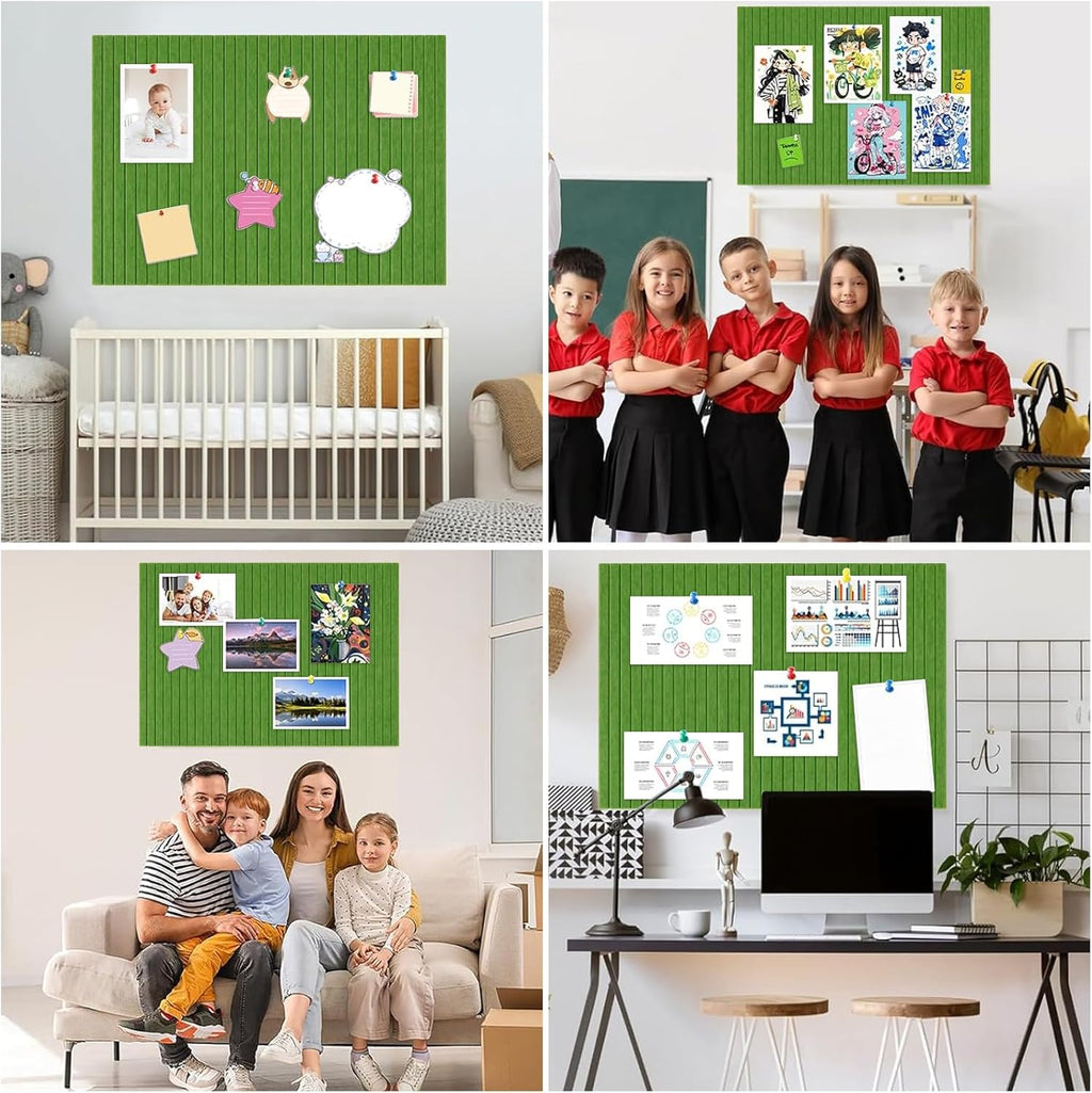 Cork Boards for Walls 48" x 36" Felt Board Alternative, 12 Pack Felt Wall Tiles Bulletin Board, Large Cork Board for Office Pin Board Tack Board Cork Boards