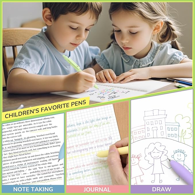 UIXJODO Colored Pens, 6 Pcs Colorful Pens Fine Point Smooth Writing Pens, 0.5mm Colored Ink Gel Pens for Journaling Note Taking Planner, School Supplies Gifts for Nurse Teacher (6 Pcs Gold Vibrant)