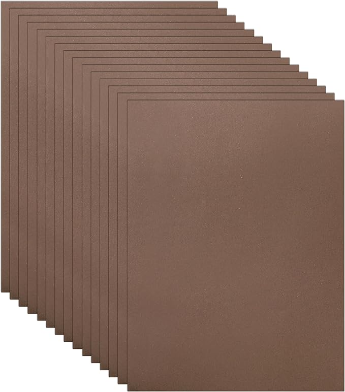 40 Sheets Coffee Color Cardstock 8.5 x 11 Craft Paper, 75lb Heavyweight Construction Paper Card Stock for DIY Cards Making, Wedding Invitations, School Crafting, Memus, Greeting Cards