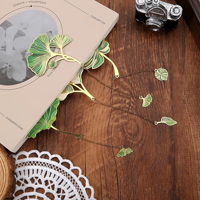 4 Pack Metal Bookmark, Very Suitable for Women Metal Bookmarks, Beautiful Metal Leaf Bookmark, Metal Bookmarks Gifts, Suit Book Fans, Book Lovers, Writers, Readers, Teenagers, Bookmark