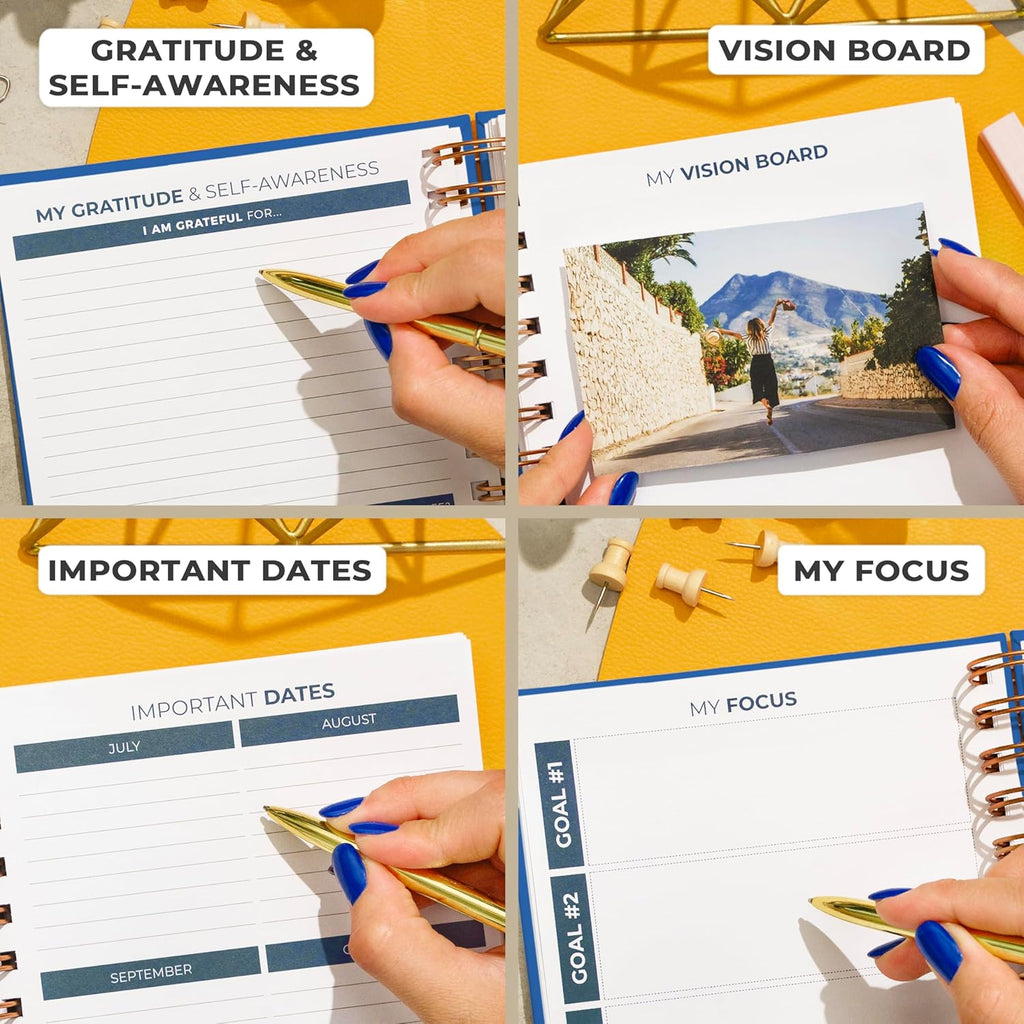 Clever Fox Planner 2nd Edition Spiral – Colorful Weekly & Monthly Goal Planner, Time Management & Productivity Organizer, Undated (Mystic Blue)