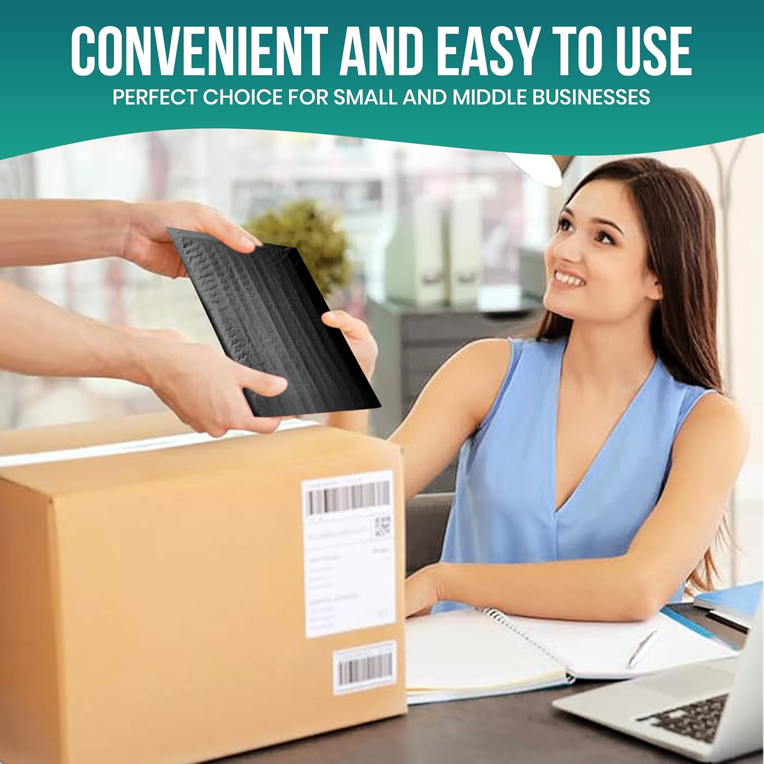 Levex - #0000 4" x 6" [10 Pack] Black Poly Bubble Mailers, Padded Envelope Mailers, Packing Envelope & Mailing Bags for Shipping