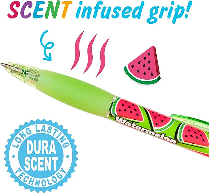 Scentco Glitter Gel Smens (2 Pack) - Gourmet Scented Pens, Colored Glitter Gel Ink, Medium Point, 8 Count