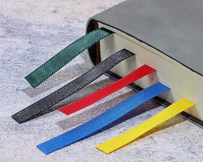 Bible Ribbon Bookmark Artificial Leather Multiple Page Marker with 5 Color Ribbons for Book Lover Reader Teacher Student Christmas Gift (Mint Green)