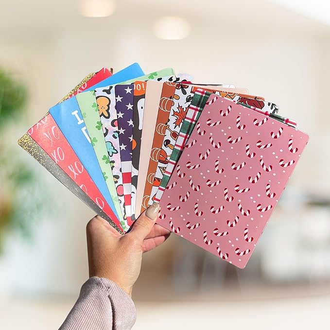 E-reader Cardstock Paper Inserts for Clear Case | 12 pk 4.88 x 6.73” inches Paper White 11th Generation 6.8" Screen Compatible Put Behind Case Colorful Floral Designs Change Out (Design Mix 6)