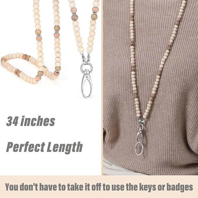 SAM & LORI Lanyards for Id Badges Women Cute Teacher Lanyard With Id Holder Lanyards for Cruise Ship Cards Keychain Lanyard Beaded Keychain Lanyard Personalized Lanyard String