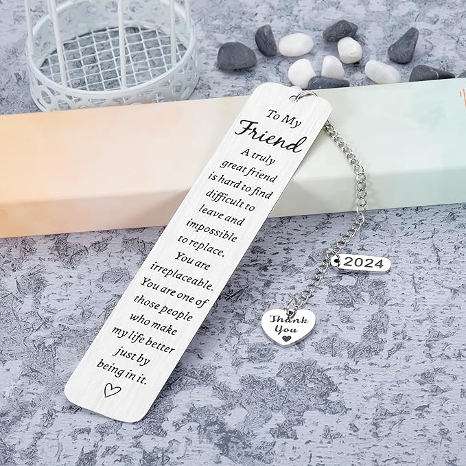 Best Friend Gifts for Women Bookmark Gifts for Friendship Christamas Stocking Stuffers for Friends Valentine's Day Gifts Galentine’s Day for Best Friend Female Birthday Graduation Gifts for Women